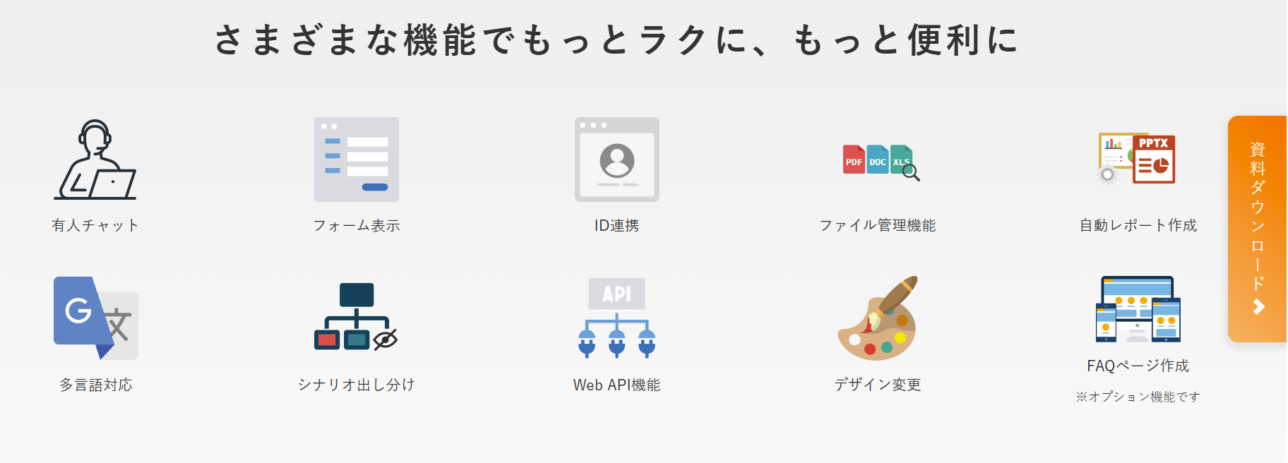 サポートチャットボット紹介画像の3枚目